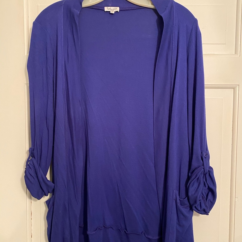 Splendid Royal Blue Open Front Cardigan